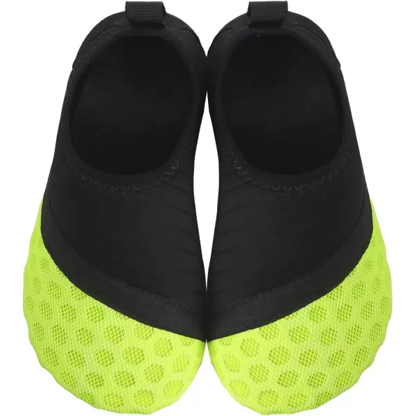 LRUN Toddler Water Shoes Barefoot Aqua Socks Kids Swim Shoes for Beach Pool Surfing YogaDotgreen