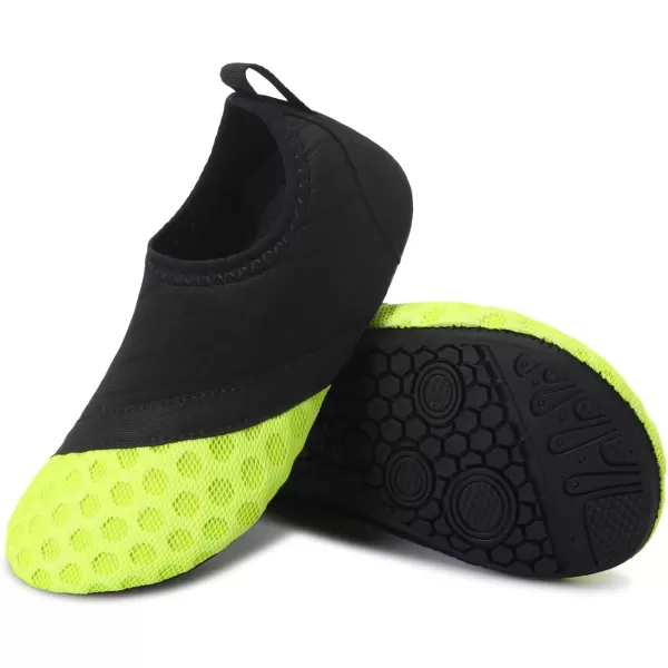 LRUN Toddler Water Shoes Barefoot Aqua Socks Kids Swim Shoes for Beach Pool Surfing YogaDotgreen