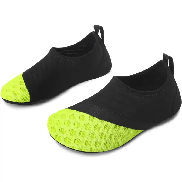 LRUN Toddler Water Shoes Barefoot Aqua Socks Kids Swim Shoes for Beach Pool Surfing YogaDotgreen