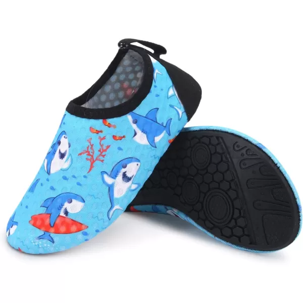 LRUN Toddler Water Shoes Barefoot Aqua Socks Kids Swim Shoes for Beach Pool Surfing YogaDotshark