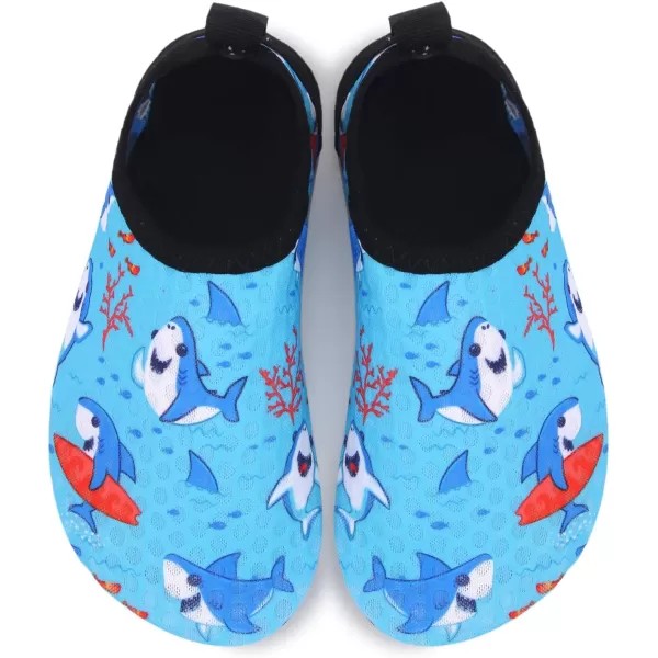 LRUN Toddler Water Shoes Barefoot Aqua Socks Kids Swim Shoes for Beach Pool Surfing YogaDotshark