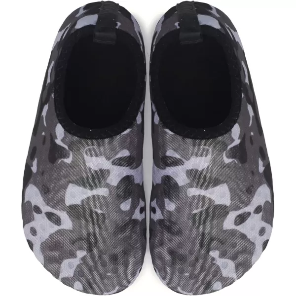 LRUN Toddler Water Shoes Barefoot Aqua Socks Kids Swim Shoes for Beach Pool Surfing YogaGrey