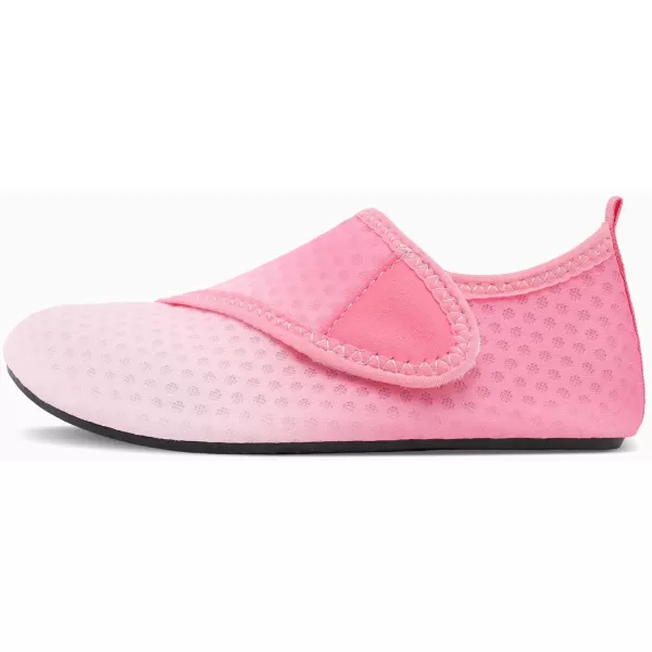 LRUN Toddler Water Shoes Barefoot Aqua Socks Kids Swim Shoes for Beach Pool Surfing YogaPink Gradient