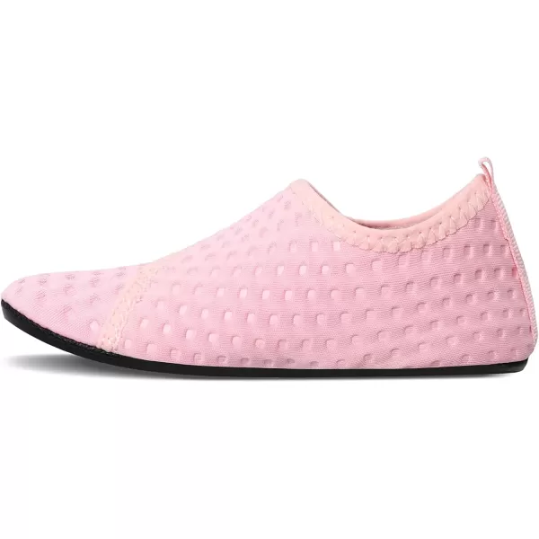 LRUN Toddler Water Shoes Barefoot Aqua Socks Kids Swim Shoes for Beach Pool Surfing YogaStrip Pink