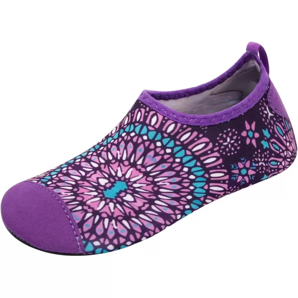 LRUN Toddler Water Shoes Barefoot Aqua Socks Kids Swim Shoes for Beach Pool Surfing YogaTie Dye