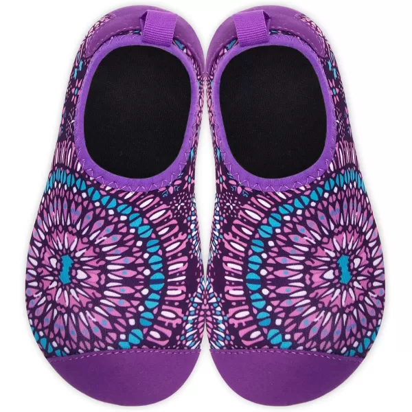 LRUN Toddler Water Shoes Barefoot Aqua Socks Kids Swim Shoes for Beach Pool Surfing YogaTie Dye