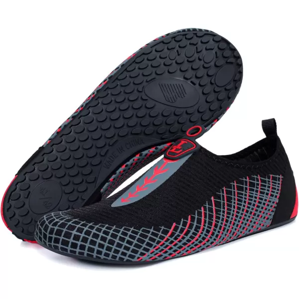 LRUN Women Water Shoes Mens Barefoot Skin Aqua Socks for Run Dive Surf Swim Beach Yoga Quick DryingArrowr Black