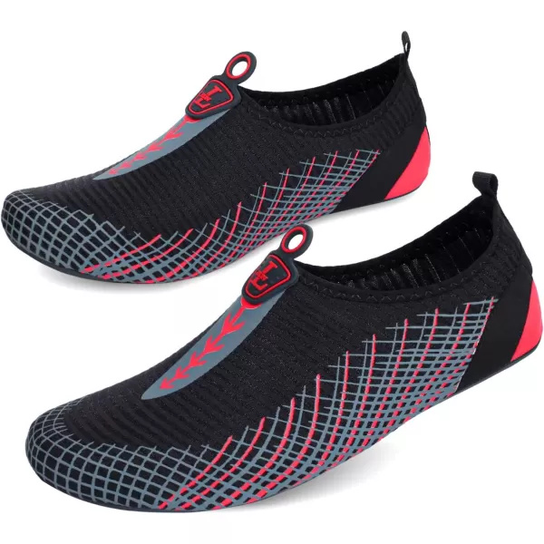 LRUN Women Water Shoes Mens Barefoot Skin Aqua Socks for Run Dive Surf Swim Beach Yoga Quick DryingArrowr Black