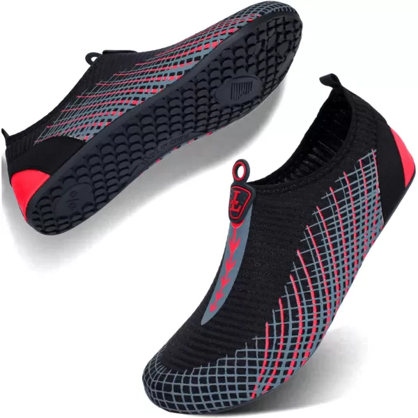 LRUN Women Water Shoes Mens Barefoot Skin Aqua Socks for Run Dive Surf Swim Beach Yoga Quick DryingArrowr Black