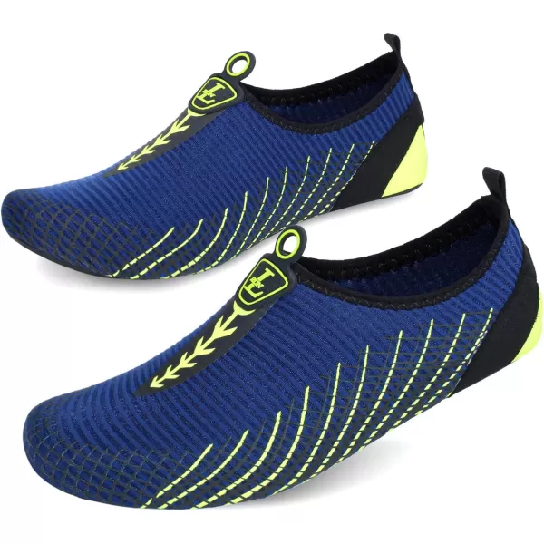 LRUN Women Water Shoes Mens Barefoot Skin Aqua Socks for Run Dive Surf Swim Beach Yoga Quick DryingArrowy Navy