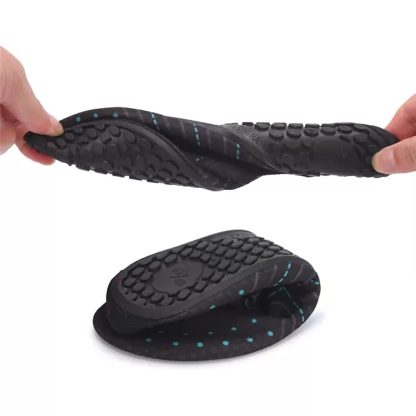 LRUN Women Water Shoes Mens Barefoot Skin Aqua Socks for Run Dive Surf Swim Beach Yoga Quick DryingBblack Blue Dot