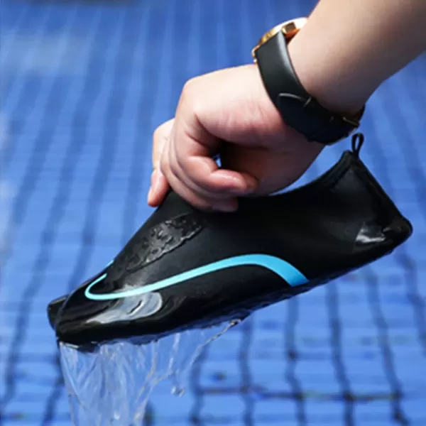 LRUN Women Water Shoes Mens Barefoot Skin Aqua Socks for Run Dive Surf Swim Beach Yoga Quick DryingBlack