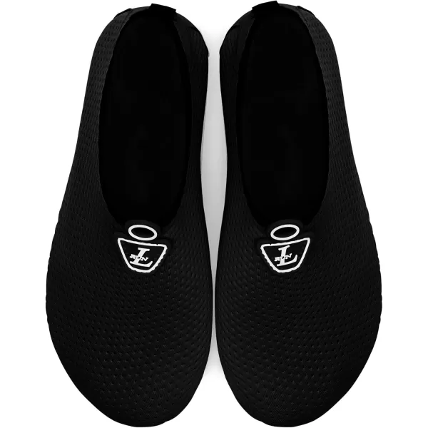 LRUN Women Water Shoes Mens Barefoot Skin Aqua Socks for Run Dive Surf Swim Beach Yoga Quick DryingBlack