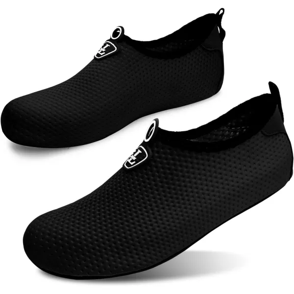 LRUN Women Water Shoes Mens Barefoot Skin Aqua Socks for Run Dive Surf Swim Beach Yoga Quick DryingBlack