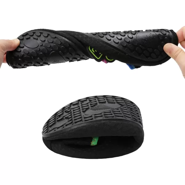 LRUN Women Water Shoes Mens Barefoot Skin Aqua Socks for Run Dive Surf Swim Beach Yoga Quick DryingBlacknew
