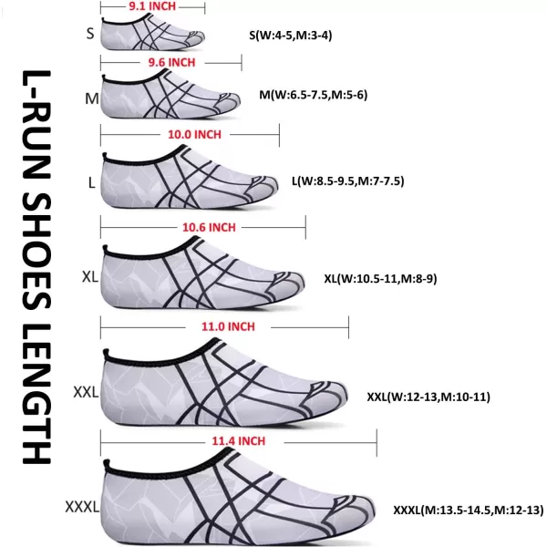 LRUN Women Water Shoes Mens Barefoot Skin Aqua Socks for Run Dive Surf Swim Beach Yoga Quick DryingBlue Arrow
