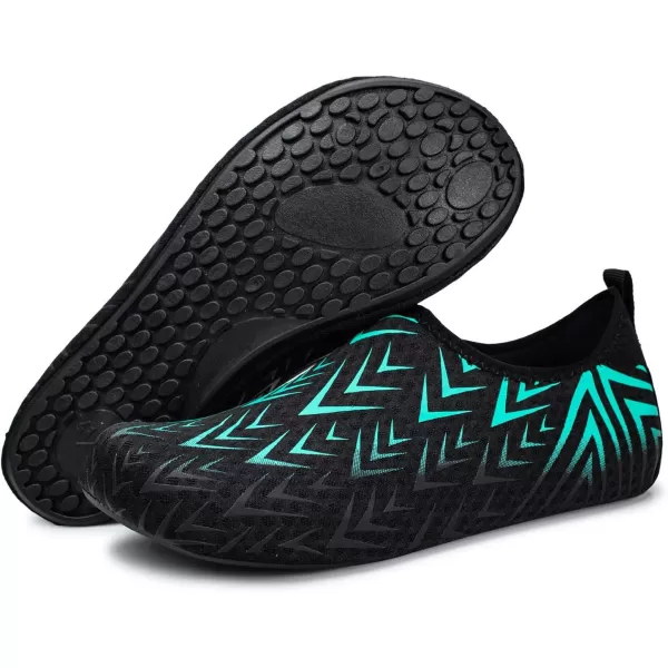 LRUN Women Water Shoes Mens Barefoot Skin Aqua Socks for Run Dive Surf Swim Beach Yoga Quick DryingBlue Arrow