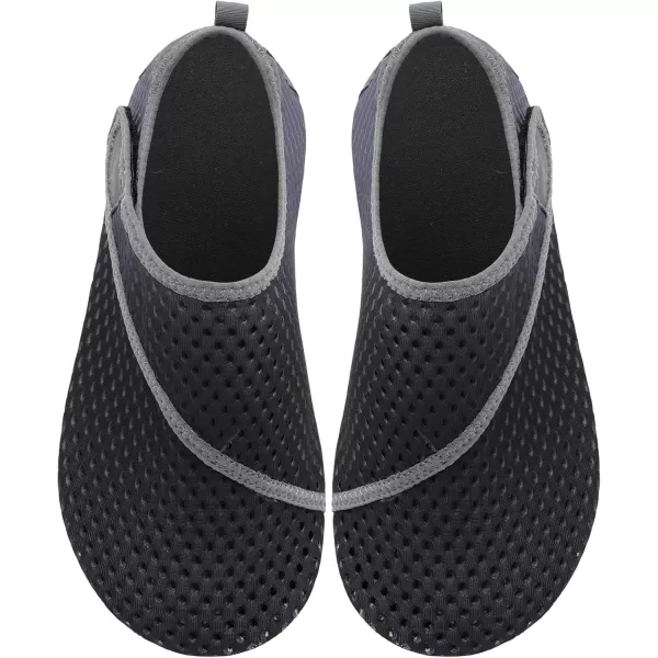 LRUN Women Water Shoes Mens Barefoot Skin Aqua Socks for Run Dive Surf Swim Beach Yoga Quick DryingDark Grey Gradient