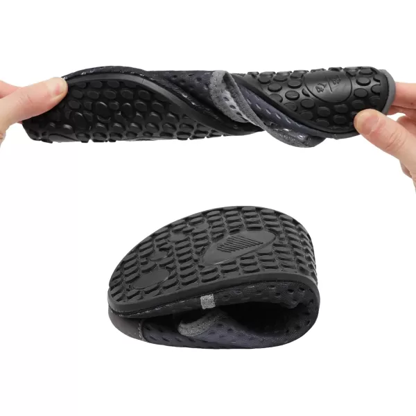 LRUN Women Water Shoes Mens Barefoot Skin Aqua Socks for Run Dive Surf Swim Beach Yoga Quick DryingDark Grey Gradient