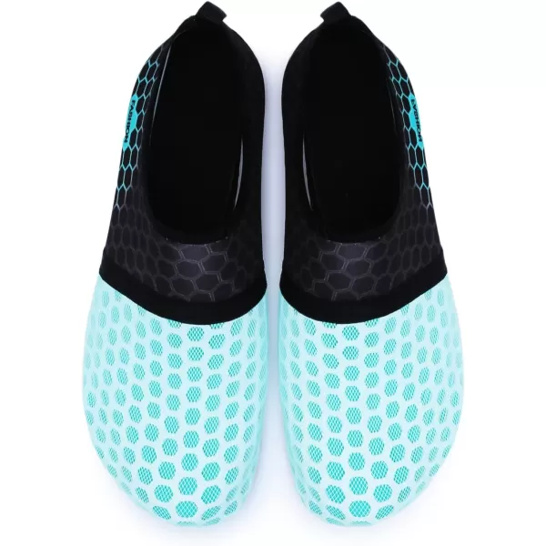 LRUN Women Water Shoes Mens Barefoot Skin Aqua Socks for Run Dive Surf Swim Beach Yoga Quick DryingDotblue