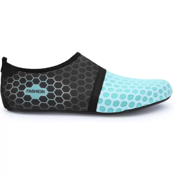 LRUN Women Water Shoes Mens Barefoot Skin Aqua Socks for Run Dive Surf Swim Beach Yoga Quick DryingDotblue