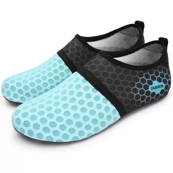 LRUN Women Water Shoes Mens Barefoot Skin Aqua Socks for Run Dive Surf Swim Beach Yoga Quick DryingDotblue