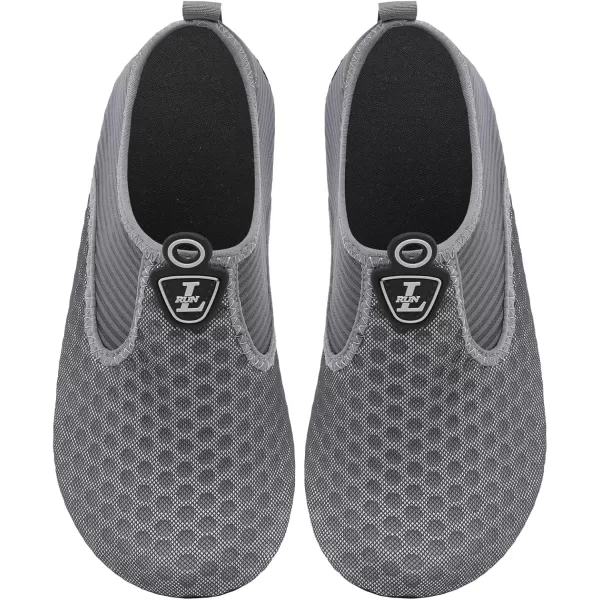 LRUN Women Water Shoes Mens Barefoot Skin Aqua Socks for Run Dive Surf Swim Beach Yoga Quick DryingDotgrey New