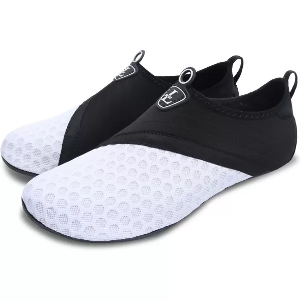 LRUN Women Water Shoes Mens Barefoot Skin Aqua Socks for Run Dive Surf Swim Beach Yoga Quick DryingDotwhite