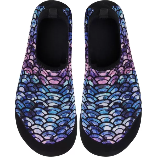 LRUN Women Water Shoes Mens Barefoot Skin Aqua Socks for Run Dive Surf Swim Beach Yoga Quick DryingFish Scale