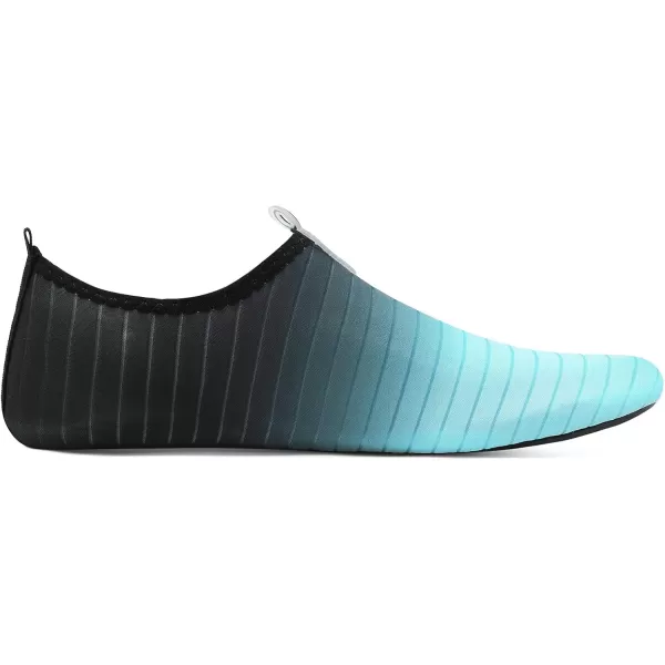 LRUN Women Water Shoes Mens Barefoot Skin Aqua Socks for Run Dive Surf Swim Beach Yoga Quick DryingG Blue Black