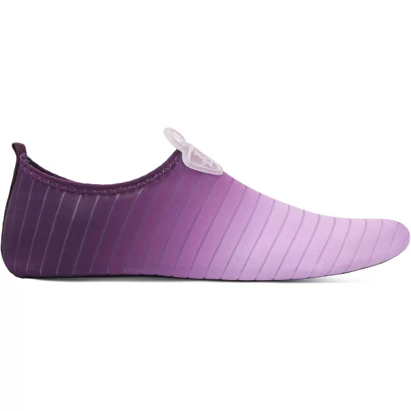 LRUN Women Water Shoes Mens Barefoot Skin Aqua Socks for Run Dive Surf Swim Beach Yoga Quick DryingG Purple