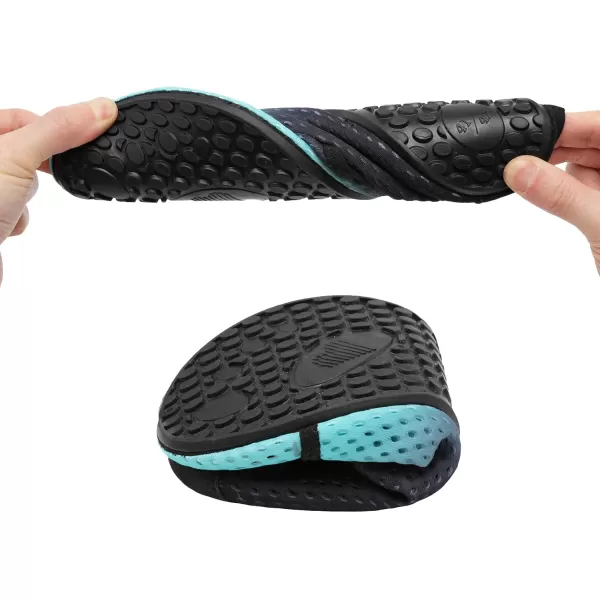 LRUN Women Water Shoes Mens Barefoot Skin Aqua Socks for Run Dive Surf Swim Beach Yoga Quick DryingGreen Gradient