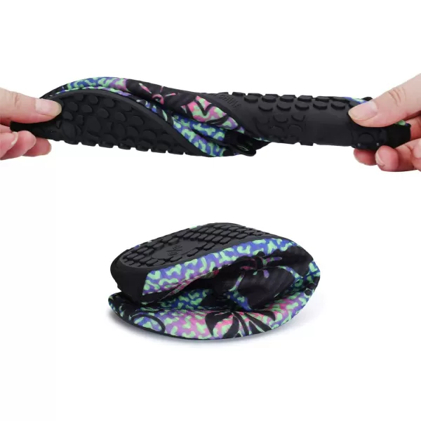 LRUN Women Water Shoes Mens Barefoot Skin Aqua Socks for Run Dive Surf Swim Beach Yoga Quick DryingGreen Leaf