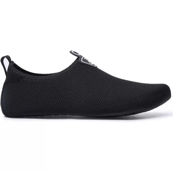 LRUN Women Water Shoes Mens Barefoot Skin Aqua Socks for Run Dive Surf Swim Beach Yoga Quick DryingMeshblack