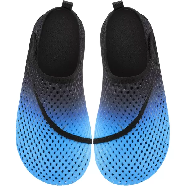 LRUN Women Water Shoes Mens Barefoot Skin Aqua Socks for Run Dive Surf Swim Beach Yoga Quick DryingNavy Gradient