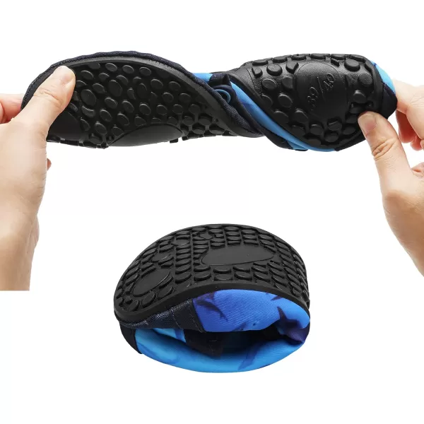 LRUN Women Water Shoes Mens Barefoot Skin Aqua Socks for Run Dive Surf Swim Beach Yoga Quick DryingNavy Pattern