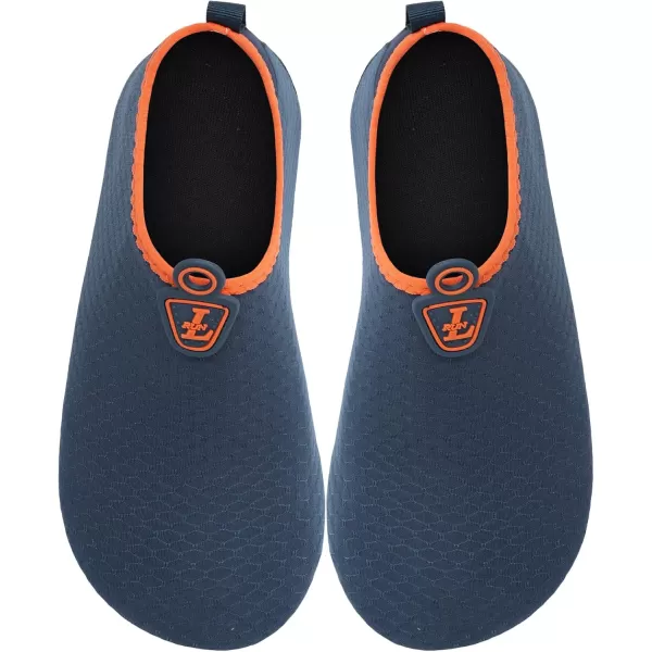 LRUN Women Water Shoes Mens Barefoot Skin Aqua Socks for Run Dive Surf Swim Beach Yoga Quick DryingNavynew
