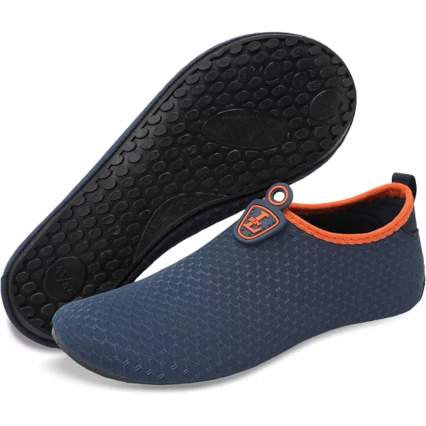 LRUN Women Water Shoes Mens Barefoot Skin Aqua Socks for Run Dive Surf Swim Beach Yoga Quick DryingNavynew