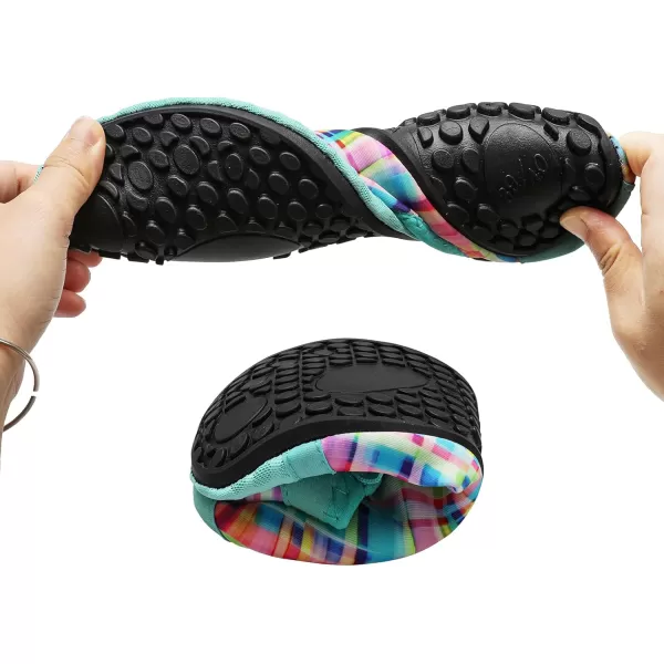 LRUN Women Water Shoes Mens Barefoot Skin Aqua Socks for Run Dive Surf Swim Beach Yoga Quick DryingSplice Blue