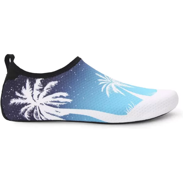LRUN Women Water Shoes Mens Barefoot Skin Aqua Socks for Run Dive Surf Swim Beach Yoga Quick DryingWhite Blue
