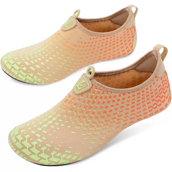 LRUN Women Water Shoes Mens Barefoot Skin Aqua Socks for Run Dive Surf Swim Beach Yoga Quick DryingWzh Beige