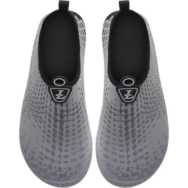LRUN Women Water Shoes Mens Barefoot Skin Aqua Socks for Run Dive Surf Swim Beach Yoga Quick DryingWzh Grey