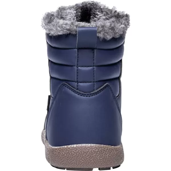 LRUN Womens Winter Boots Waterproof Fur Lined Snow Booties Navy 75 M US