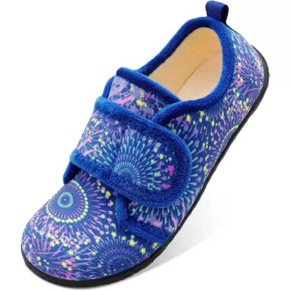 LRUN Barefoot Womens Men Slippers Soft House Slippers for Women Indoor and Outdoor Adjustable Mens Home Shoes Lightweight Bedroom SlippersBlue Pattern