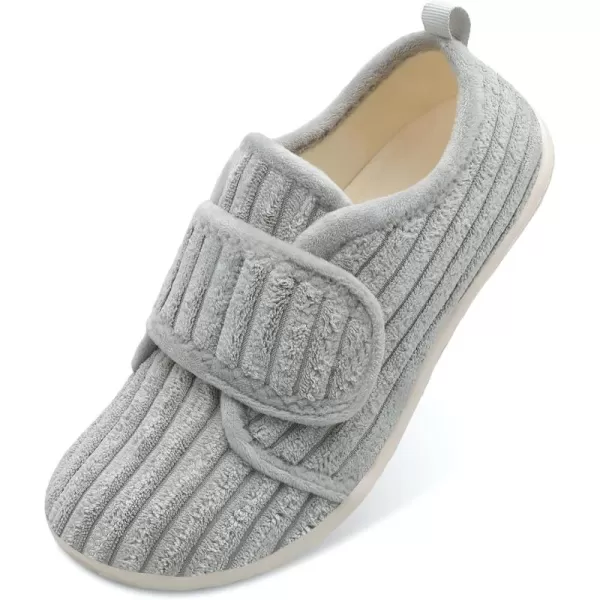 LRUN Barefoot Womens Men Slippers Soft House Slippers for Women Indoor and Outdoor Adjustable Mens Home Shoes Lightweight Bedroom SlippersGrey