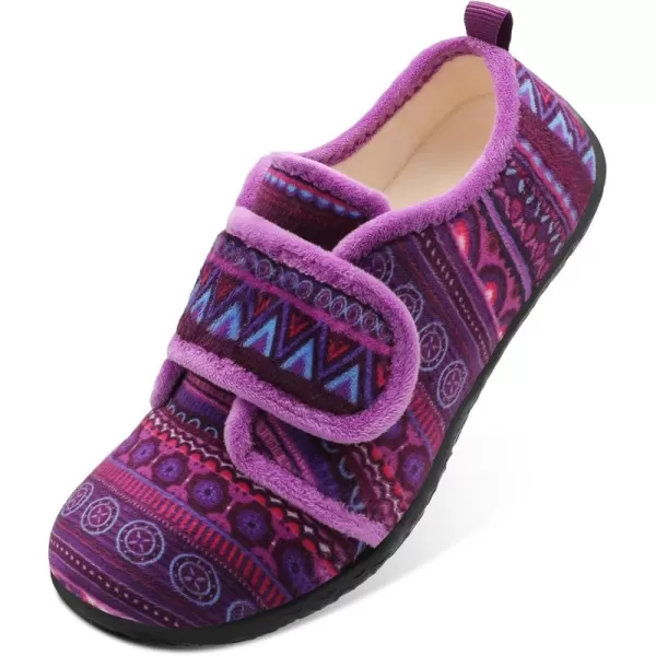 LRUN Barefoot Womens Men Slippers Soft House Slippers for Women Indoor and Outdoor Adjustable Mens Home Shoes Lightweight Bedroom SlippersPuple Bohemia