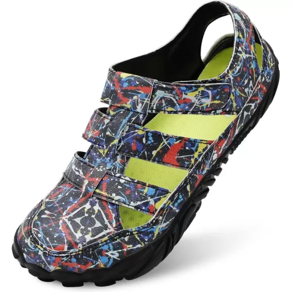 LRUN Flat Sandals Barefoot Platform Shoes Athletic Sports Sandals Walking Shoes for Women Men Indoor Outdoor SneakerDrawings