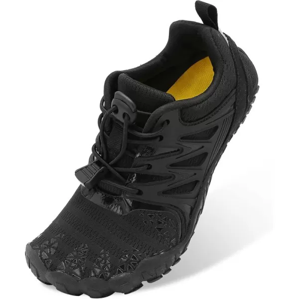 LRUN Kids Water Shoes Boys Girls Barefoot Water Hiking Shoes Indoor Outdoor Quick Dry Athletic Sneaker ShoesAll Black