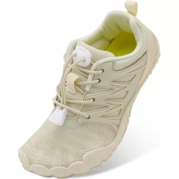 LRUN Kids Water Shoes Boys Girls Barefoot Water Hiking Shoes Indoor Outdoor Quick Dry Athletic Sneaker ShoesBeige