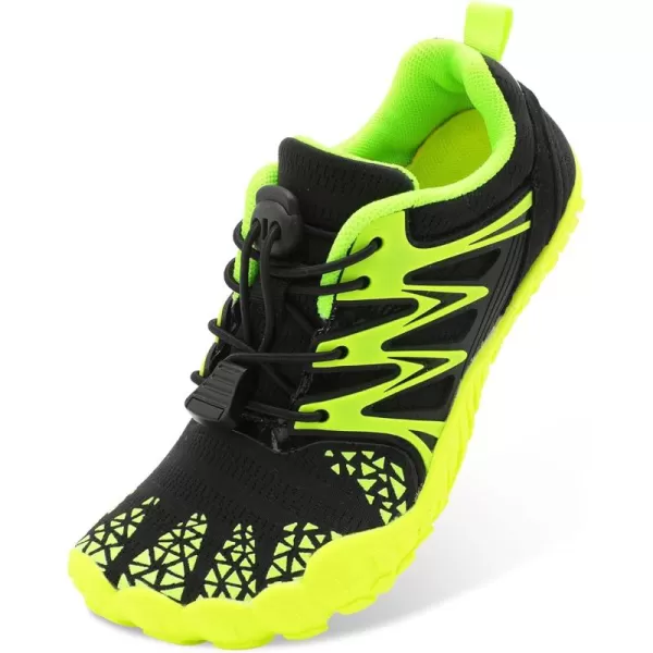 LRUN Kids Water Shoes Boys Girls Barefoot Water Hiking Shoes Indoor Outdoor Quick Dry Athletic Sneaker ShoesBlackGreen